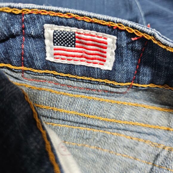 True Religion Becky Bootcut Jeans Women's Size 29 Y2K Low Rise Flap Pockets - Picture 6 of 8